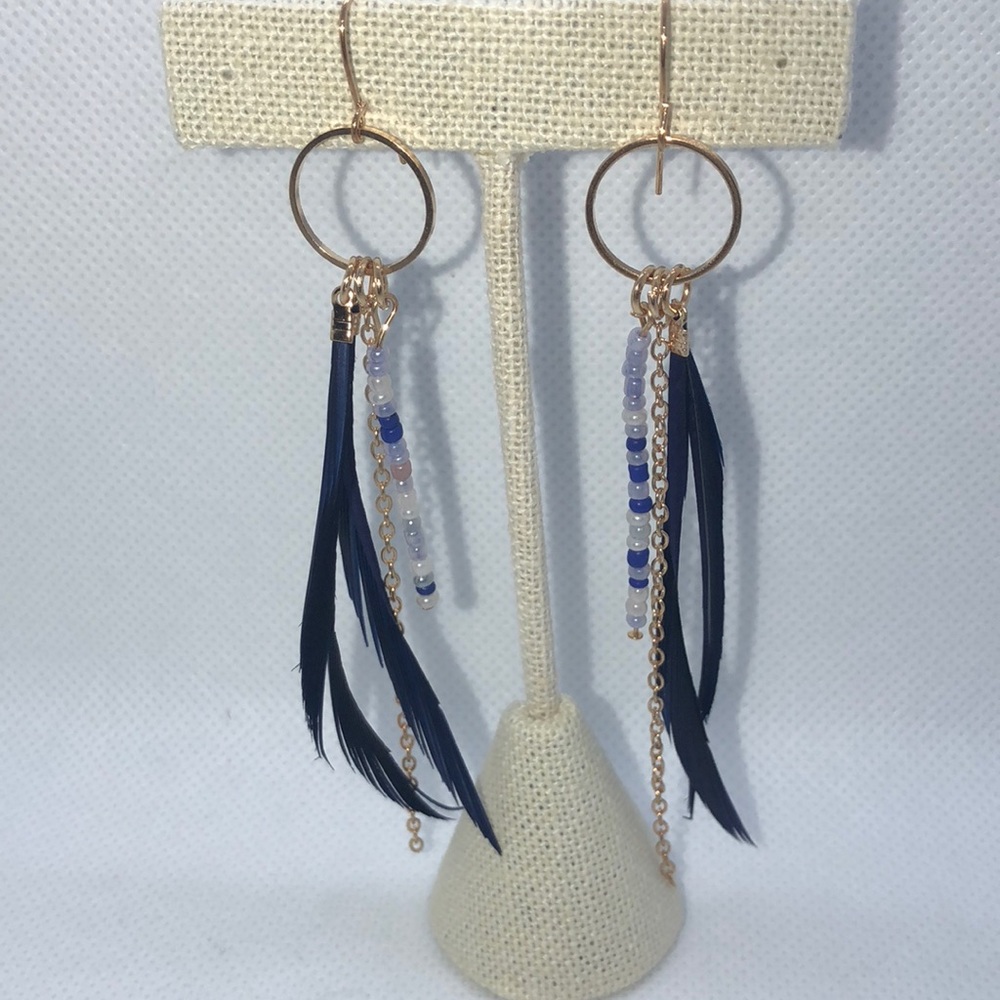 BOHO FEATHER EARRINGS